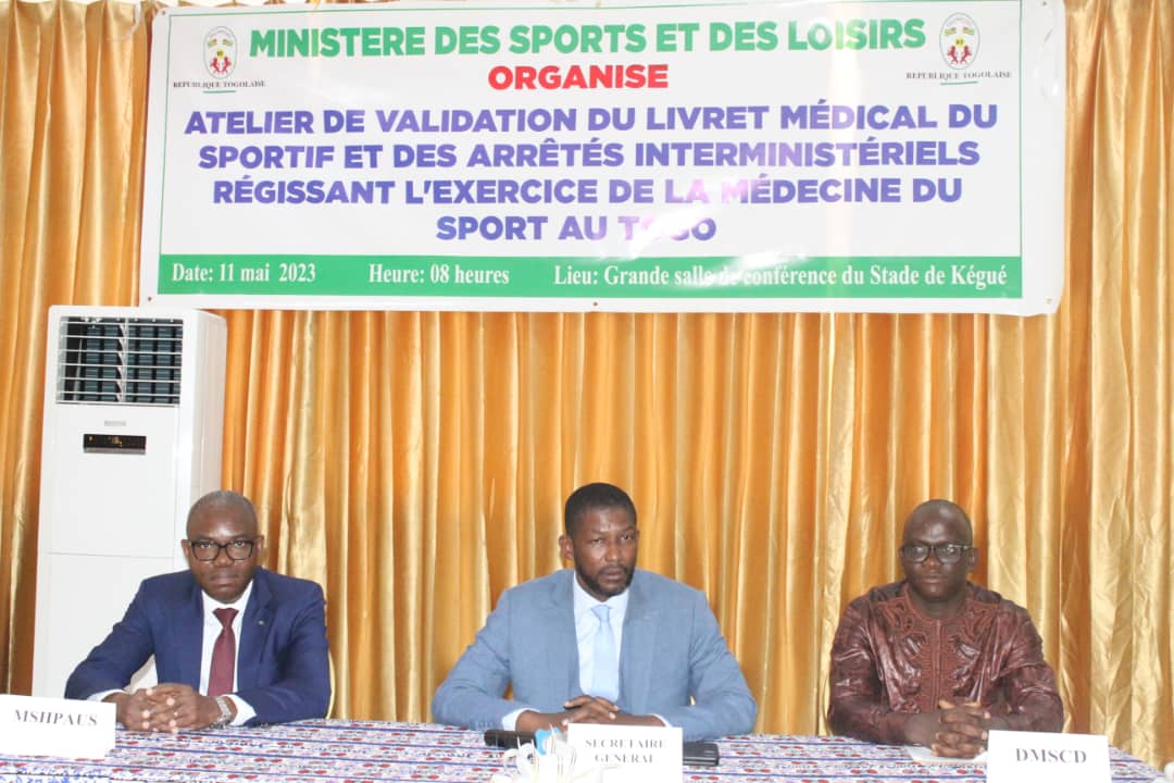 Multisports/Togo : le livret médical du sportif et des arrêtés de la médecine du sport validés