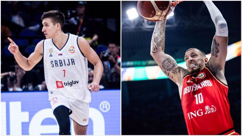 Tête d'affiche Finale coupe du monde 2023 Serbie vs Allemagne