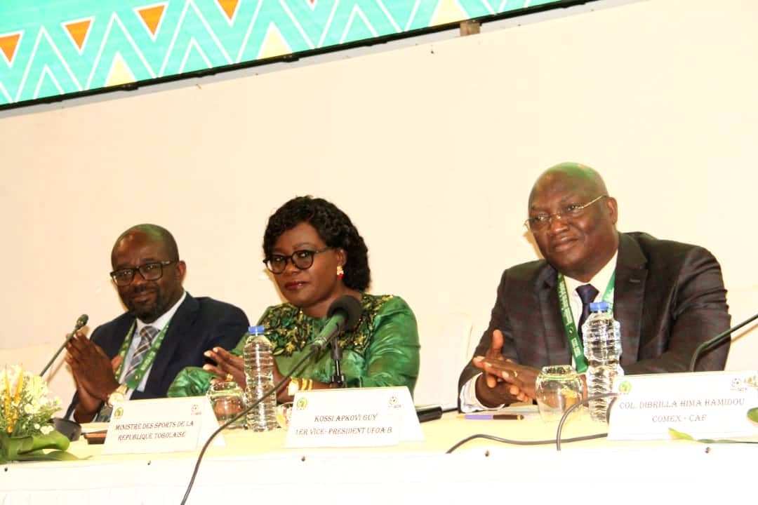 Que cette 16ème AGO, soit l’occasion de renforcer les balises de la compétitivité du Football des nations, et faire progresser notre zone dans le concert des associations membres de la CAF et de la FIFA. (Dr Lidi Bessi-Kama)