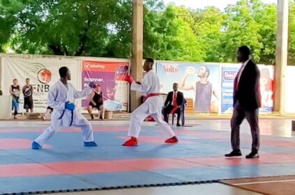 Une phase de kumite senior.,