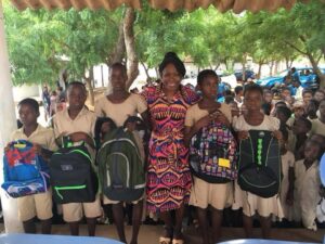 Premier contact avec les élèves de l'école primaire publique de Sagbado en 2018