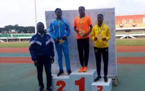 Podium du 100m seniors dames