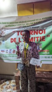 Micheline Aziawo, 13 ans, de Lumière Damier Club d’Agoè Téléssou, vainqueur fille