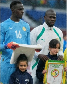 Édouard Mendy lors du match Sénégal-Botswana