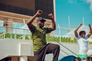 Marc Newman en plein exercice 