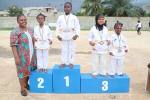 Podium de la catégorie des Mini-Poussins Filles