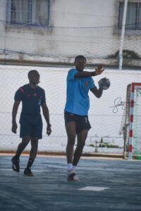Ferdinand Tchade lors du championnat de handball classique
