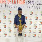 Basketball Coupe LBBLG Historique Pierrette TOSSOU sacrée avec une équipe masculine